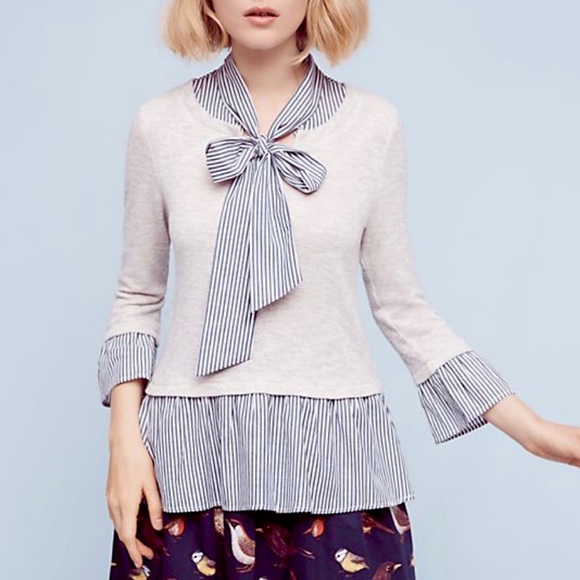 Anthropologie Tops - Sunday in Brooklyn Edie Layered Tie Neck Top